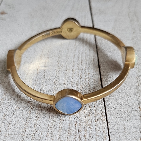 Brighton Mercury Brushed Gold Bangle. Artisan Style Bangle. Versailles Bangle. - Picture 7 of 12